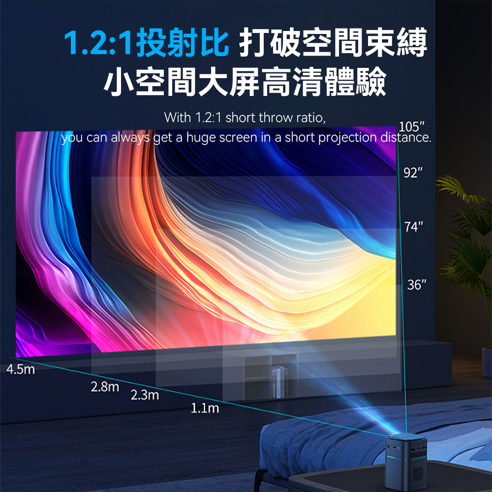 美國USATISFY  mini無線音箱 4K投影機