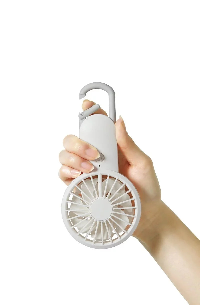 日本 Rhythm Silky wind mobile 2 勾掛式雙葉手提風扇
