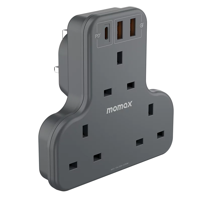 MOMAX ONEPLUG PD20W 2A1C 3位T型插座 US6