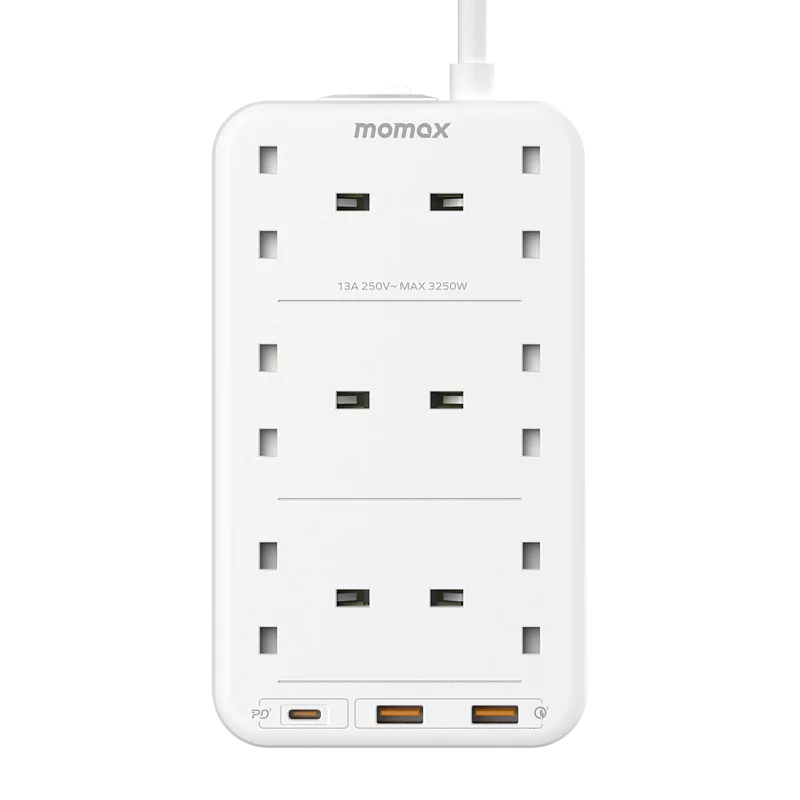 MOMAX ONEPLUG PD20W 2A1C 6位拖板 US12