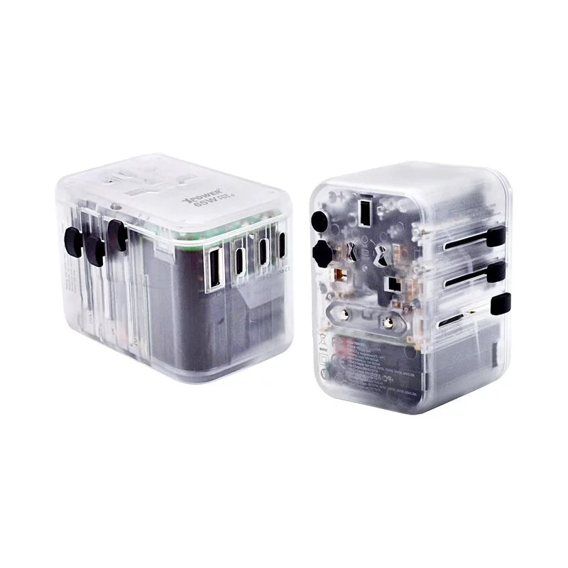 XPower TA65C 65W 5 Ports GaN PD 透明旅行轉插