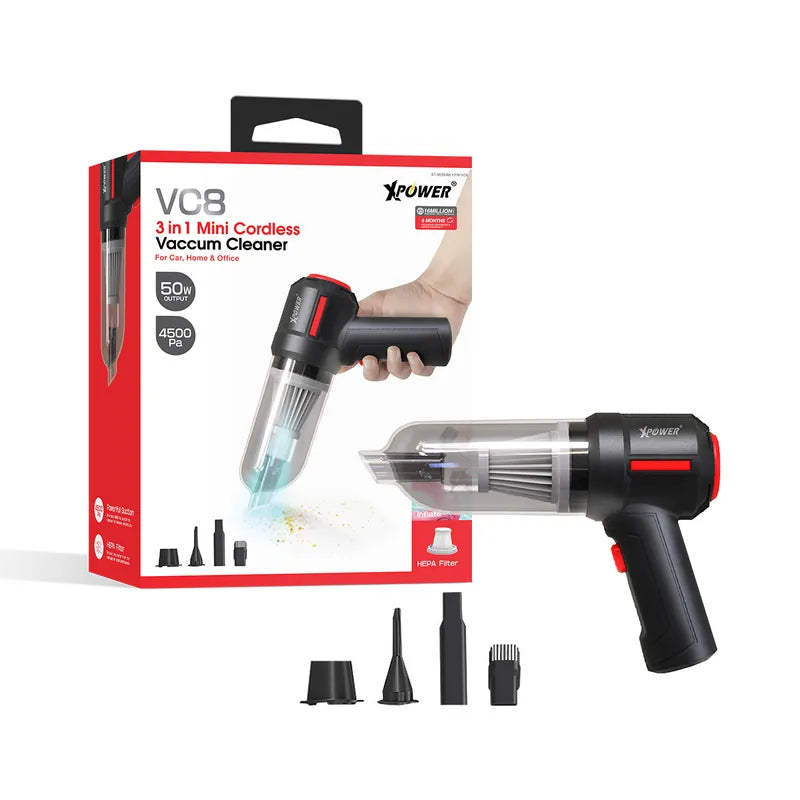 XPower VC8 3合1迷你充電吸塵機+電泵+抽真空