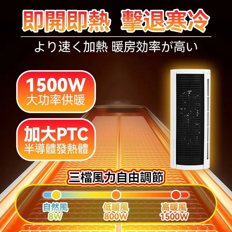 日本 Yohome 立臥式廣角4D搖頭萬用全身速熱暖風機【預計11月尾到貨】