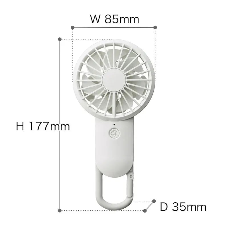 日本 Rhythm Silky wind mobile 2 勾掛式雙葉手提風扇
