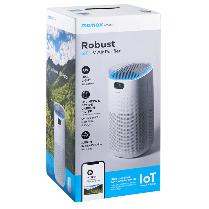 MOMAX UV-C Air Purifier Robust IoT 智能紫外光負離子 空氣淨化機 AP7SUKW